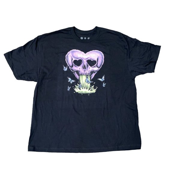 MBM Gallery graphic tee Skeleton Heart Graphic T-Shirt Size 3XL NWOT - Picture 1 of 8